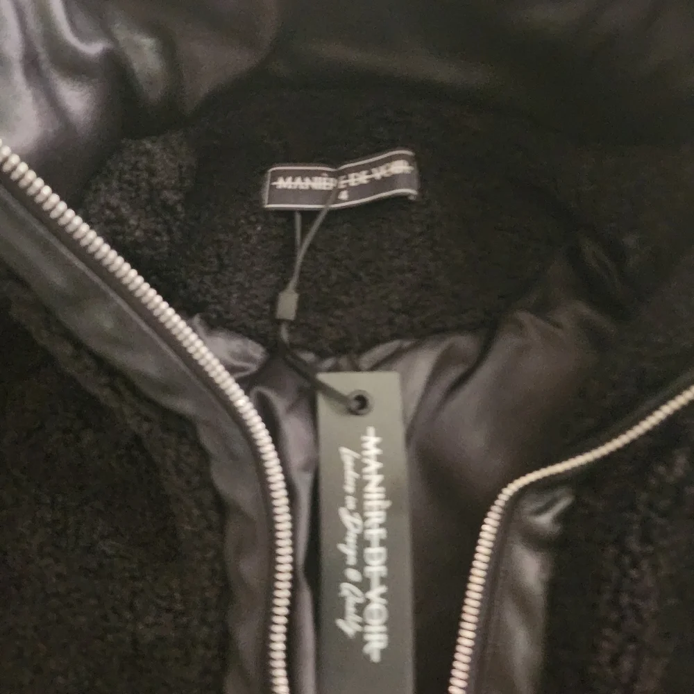 MDV Maniere De Vior faux leather winter jacket size 0 - Picture 2 of 4